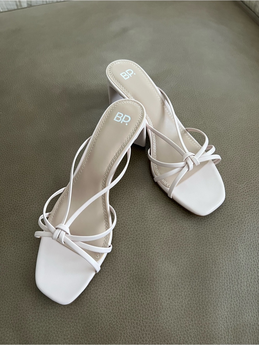 B.P. (Nordstrom) Pastel Pink Strappy Block Heels (Size 8)